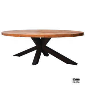 Eettafel Elipse  220-240cm 3+3cm dik blad