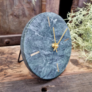 Large Green Marble Table Clock