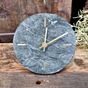 Large Green Marble Table Clock