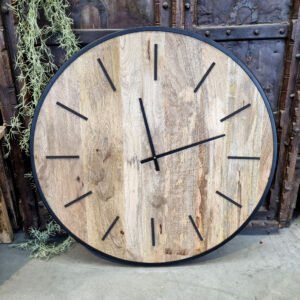 Large Mango Wooden Wall Clock