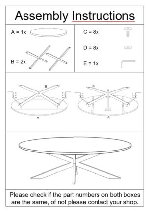 Salontafel Bradly Oval 130 cm