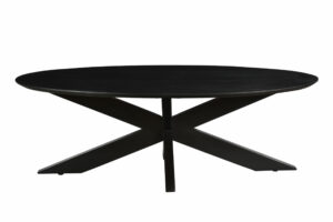 Salontafel Ovaal Acasia Black 130 cm