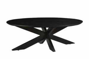 Salontafel Ovaal Acasia Black 130 cm