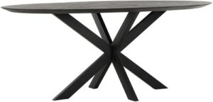 Eettafel Shape black ovaal 200-280cm