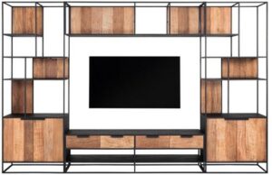 TV Wall element 2b: Cosmo medium boekenrek met 2 deuren 80 cm