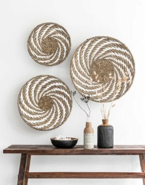 Wall panel Whirl WHITE, set of 3