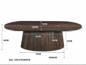 Salontafel Terry Walnut Oval 120